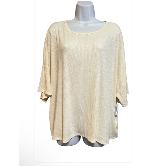 Old‎ Navy Top Blouse Shirt Sz XXL Women's Cream Color NWT - Picture 1 of 10